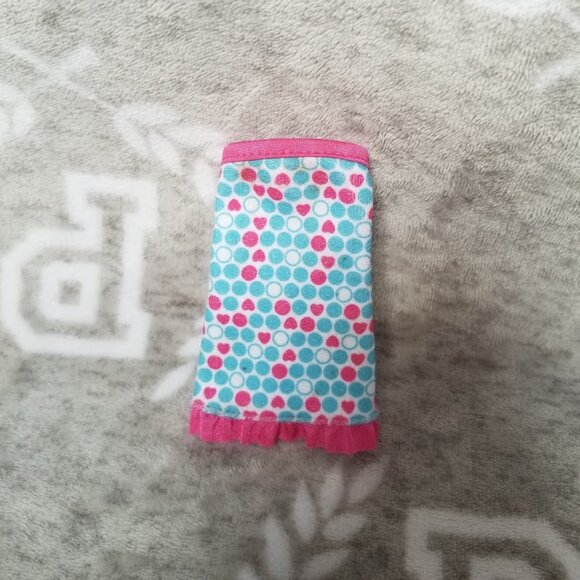 Barbie Other - Barbie Accessory Dress Spa Day W7240 Blue White Pink Polka Dot Heart Towel Wrap